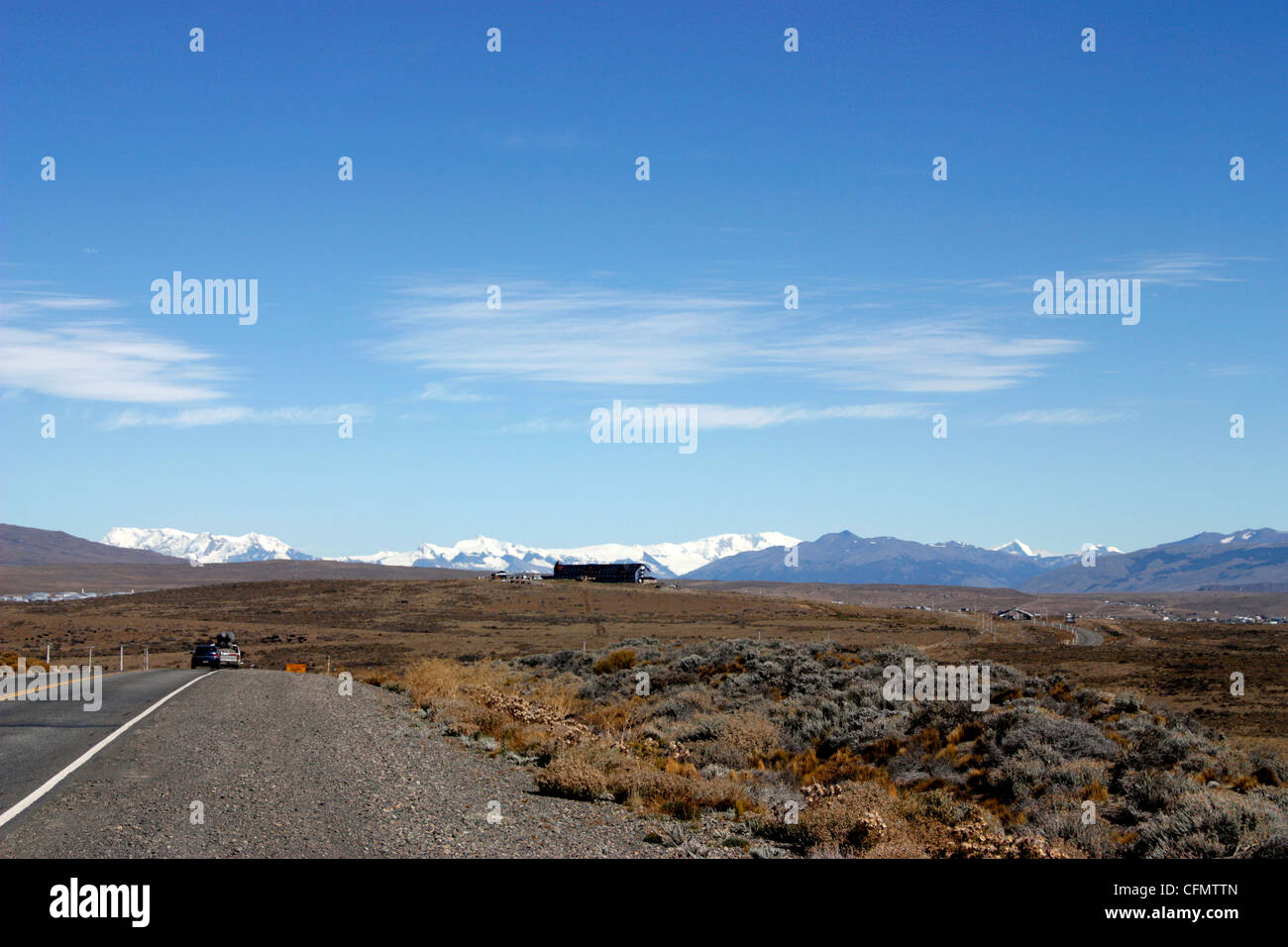 Straße nach El Calafate Patagonien, Argentinien Stockfoto