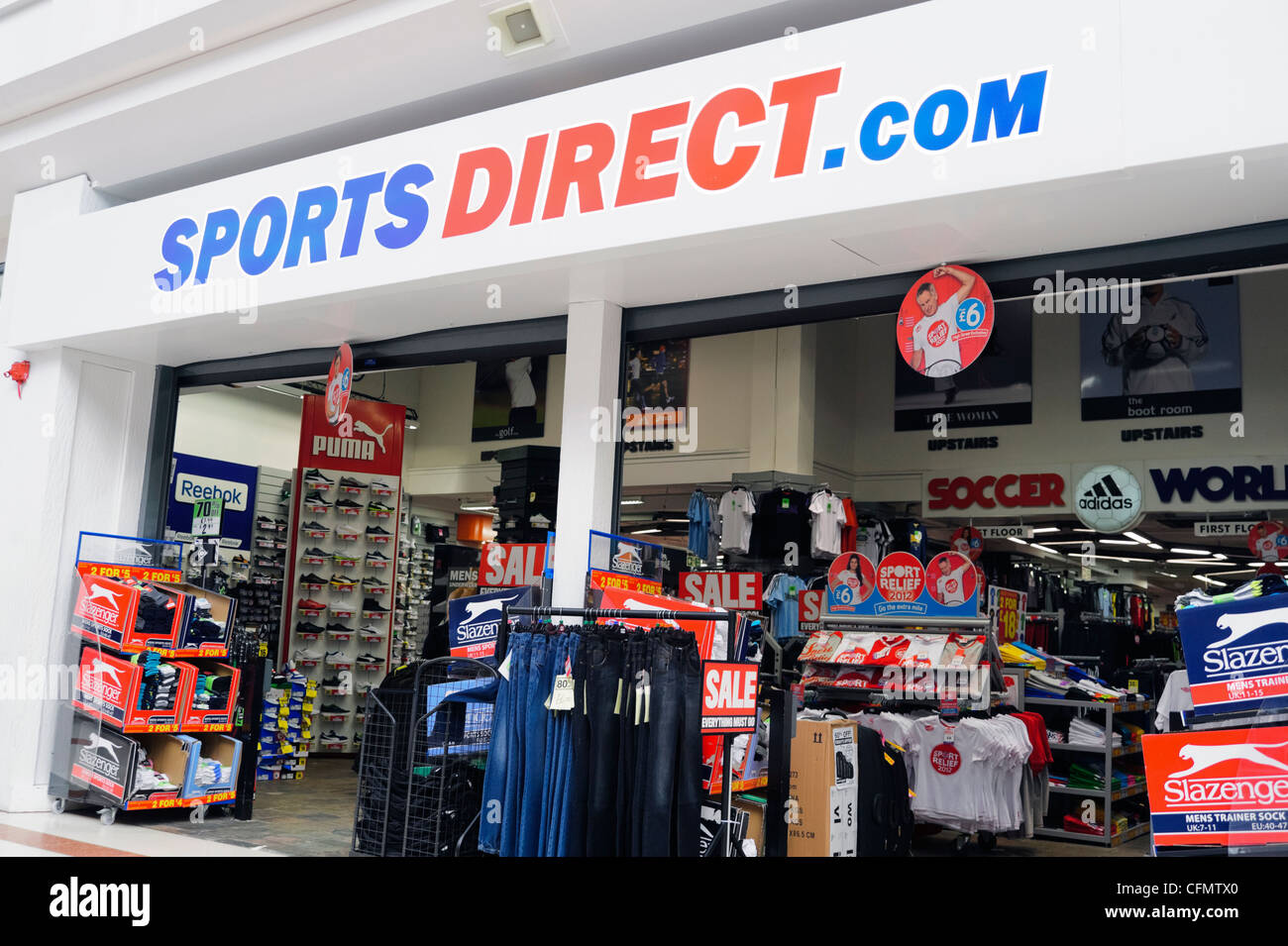 Sport direkt bei Merry Hill Shopping Center, West Midlands, UK. Stockfoto