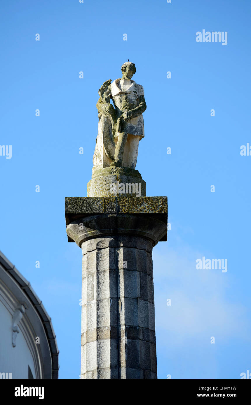 Statue von Richard Lander in Truro, Cornwall, UK Stockfoto