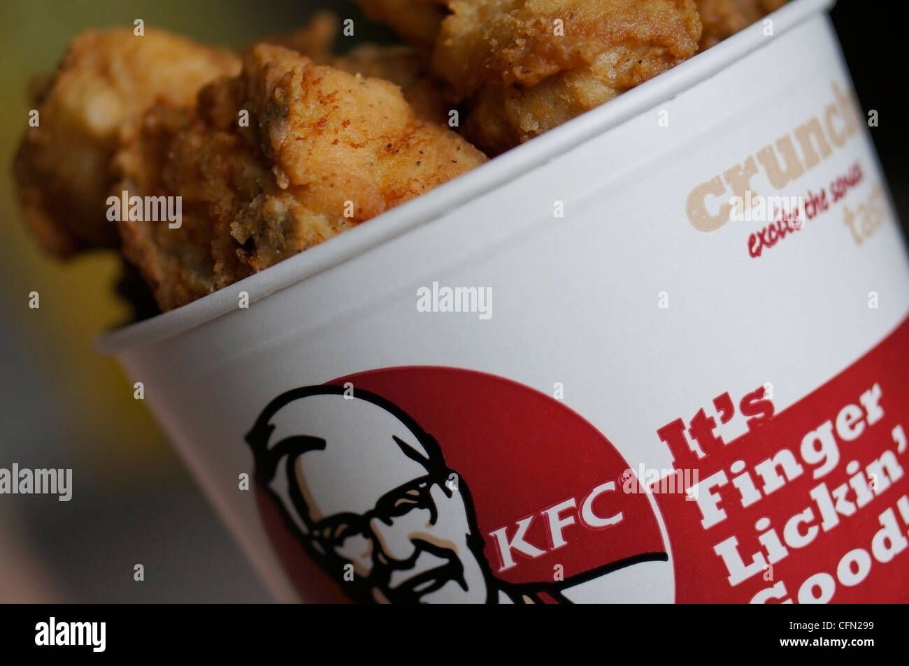 Kentucky Fried Chicken, Kentucky Fried Chicken Eimer Stockfoto