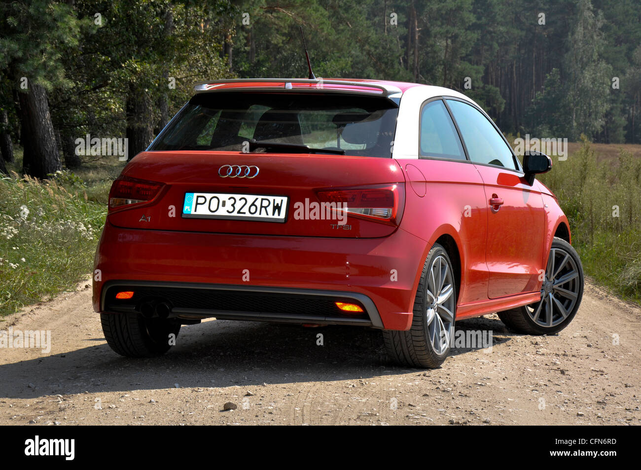 Audi A1 1.4 TSI DSG S-Line - mein 2010 - deutsche Premium, Stadt Kleinwagen (B-Segment) - unterwegs Stockfoto