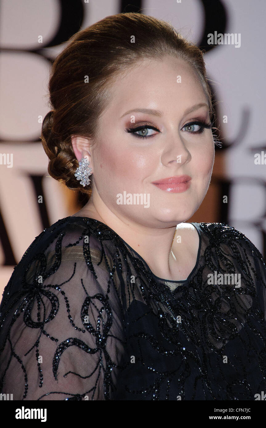 Adele Adkins den BRIT Awards 2011 in der O2 Arena - London, England eingetroffen - 15.02.11 Stockfoto