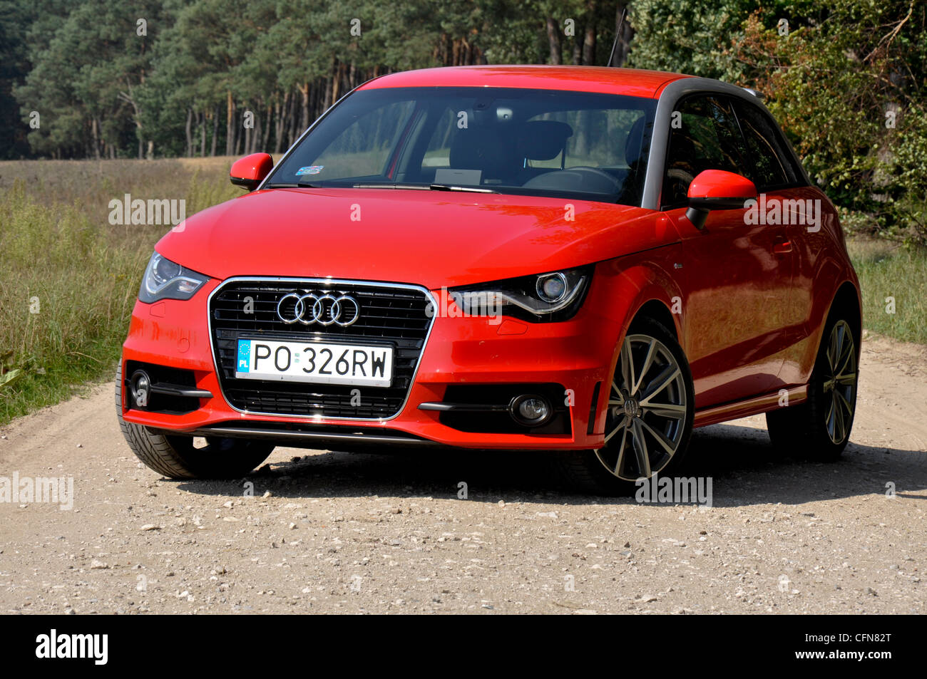 Audi A1 1.4 TSI DSG S-Line - mein 2010 - deutsche Premium, Stadt Kleinwagen (B-Segment) - unterwegs Stockfoto