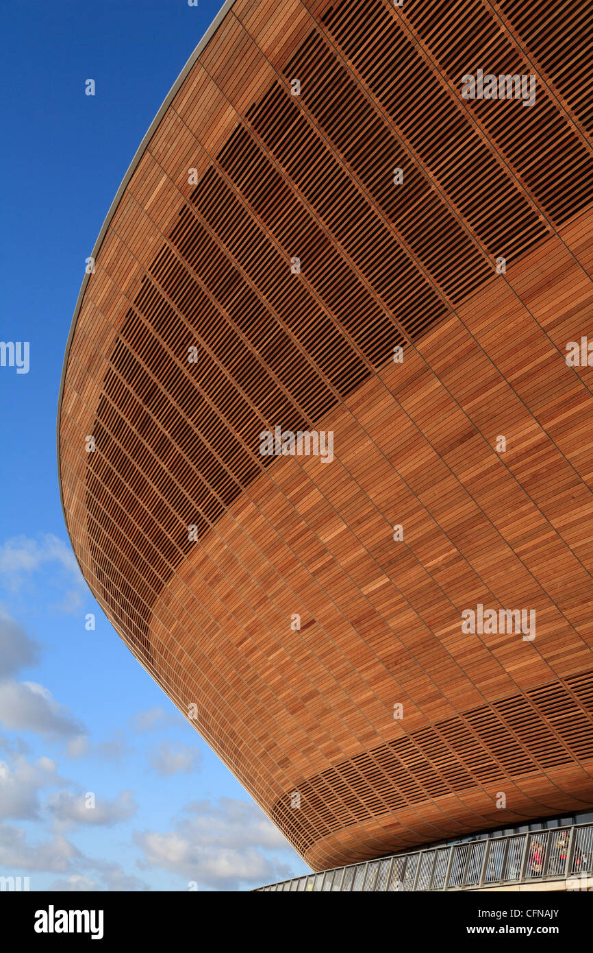 Detail der Radrennbahn im Olympiapark Stratford London Olympics 2012 Spiele Stockfoto