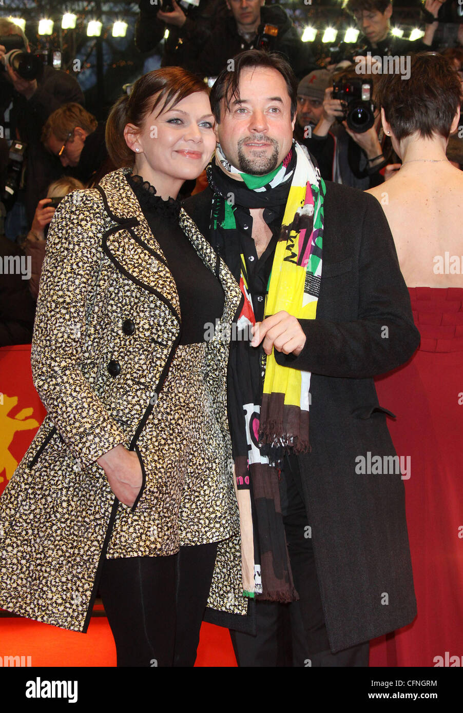 Deutsche Schauspieler Jan Josef Liefers und seine Frau Anna Loos 61. Internationalen Filmfestspiele Berlin, Berlinale - True Grit - Premiere Berlin, Deutschland - 10.02.11 Stockfoto