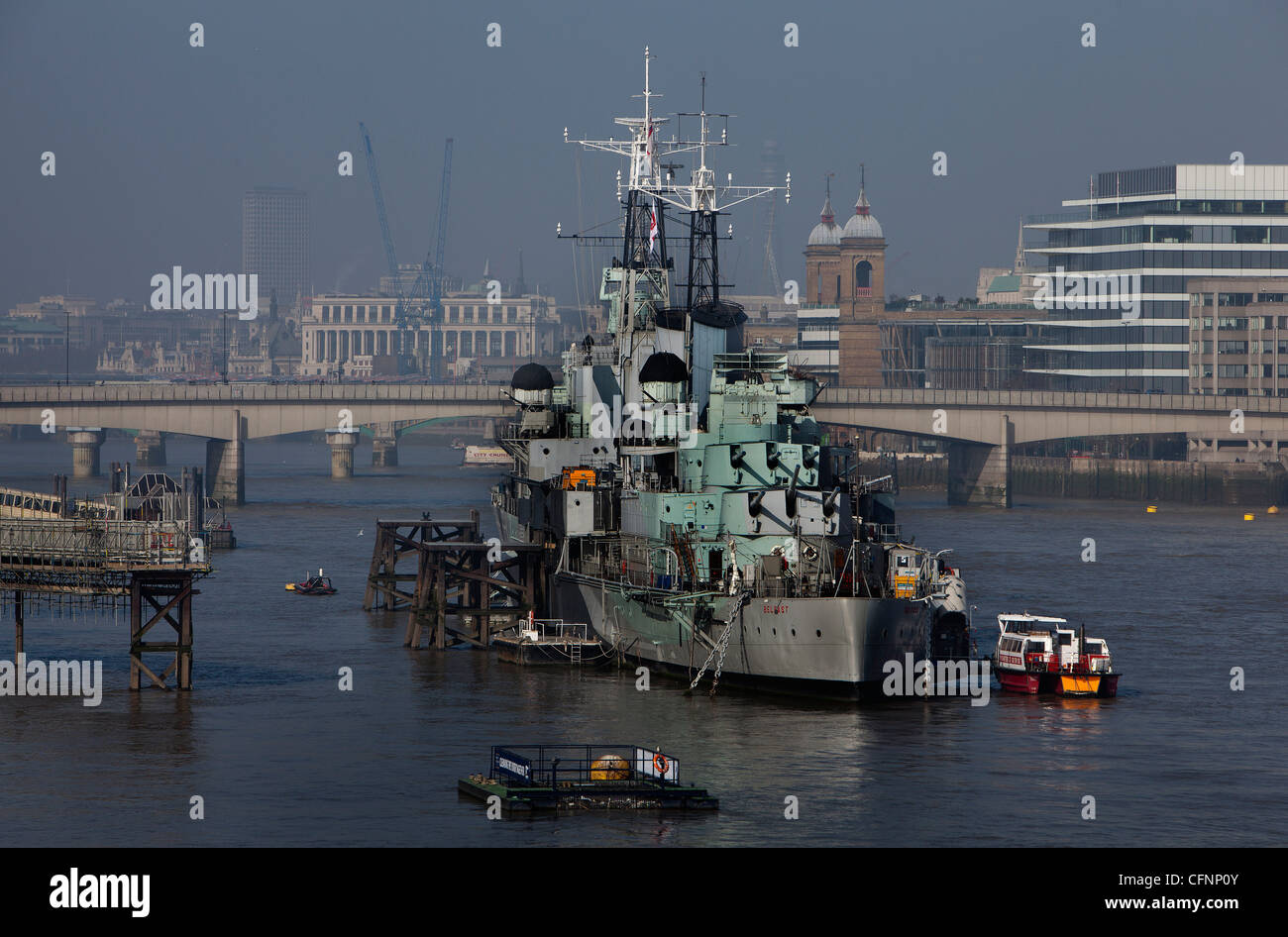 HMS Belfast Stockfoto