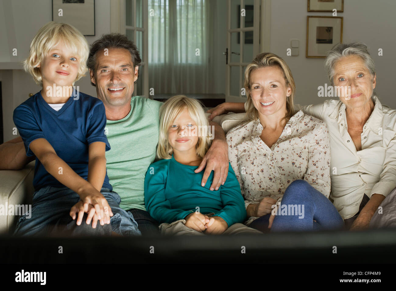 Generationsübergreifende Familienporträt Stockfoto