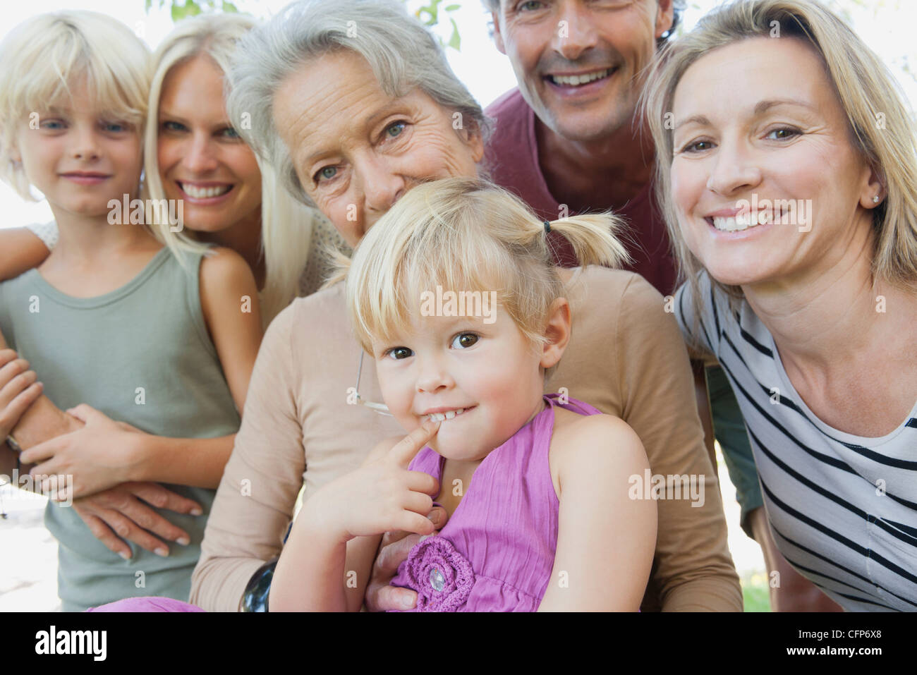 Generationsübergreifende Familienporträt Stockfoto