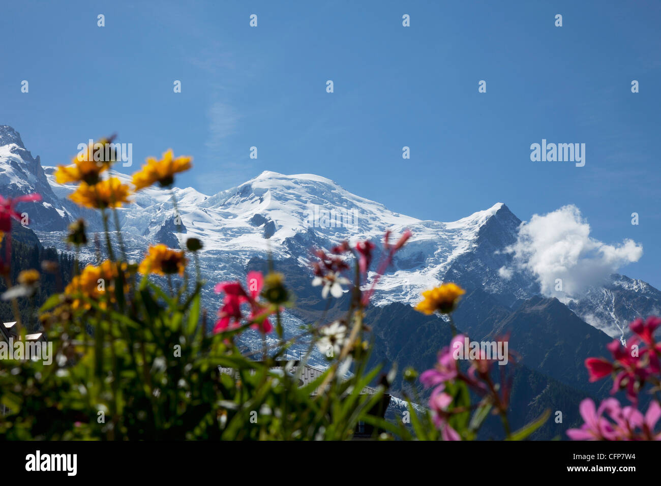 Mont-Blanc, Chamonix, Haute Savoie, Französische Alpen, Frankreich, Europa Stockfoto