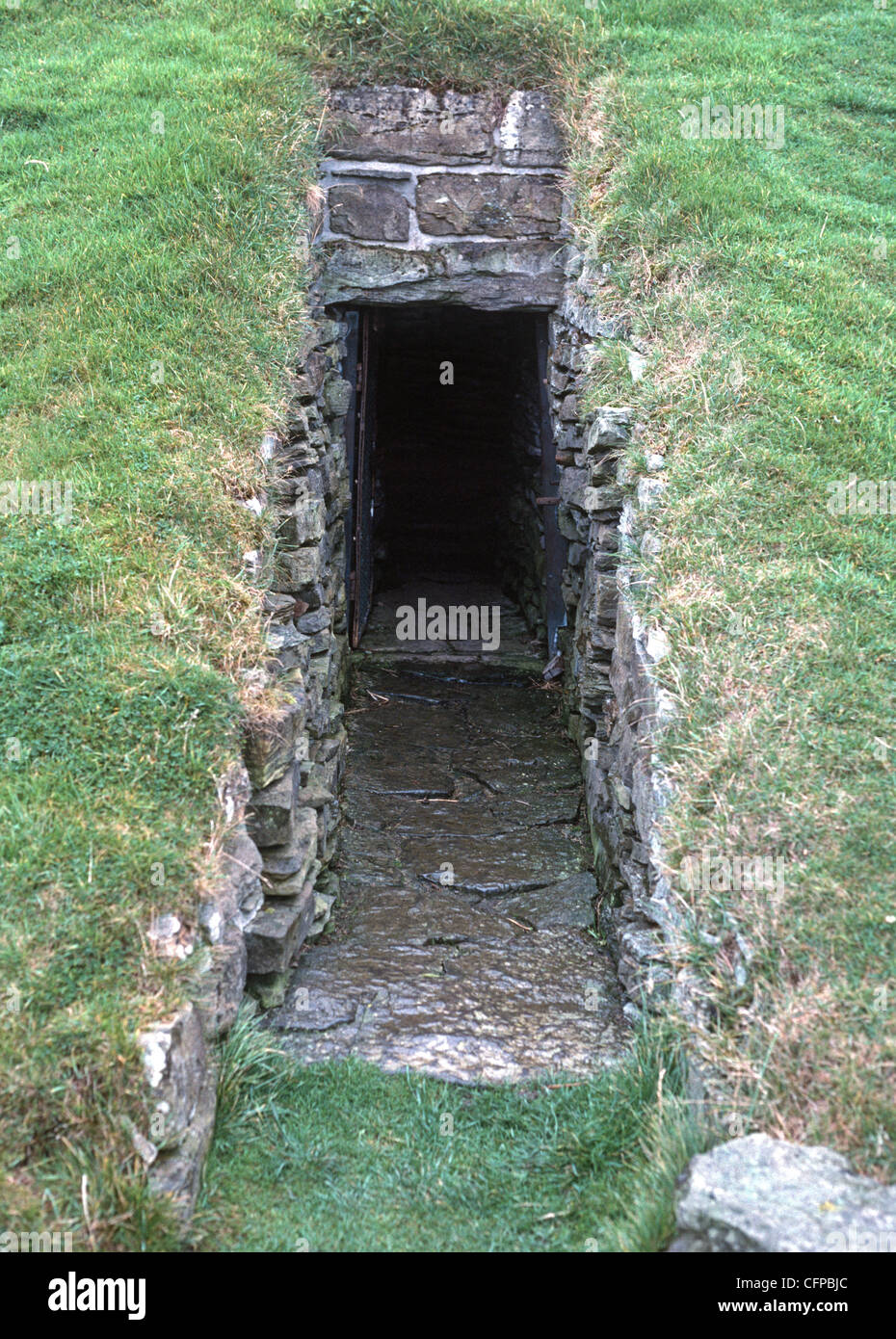 Unstan Chambered Cairn Stockfoto