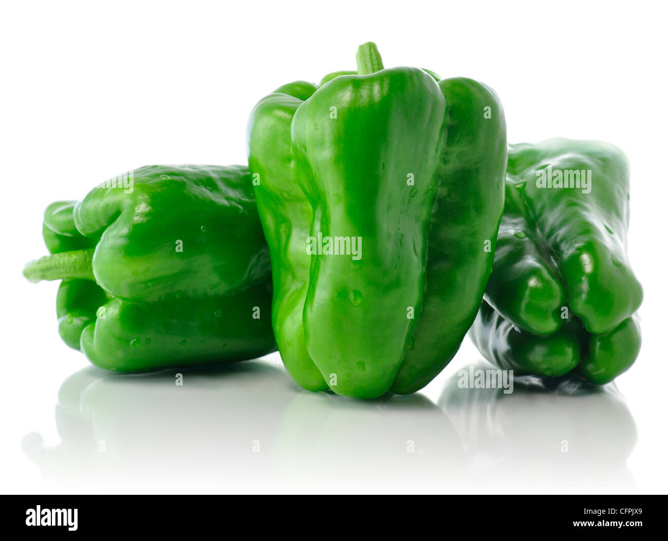 süße Paprika auf weißem Hintergrund Stockfoto