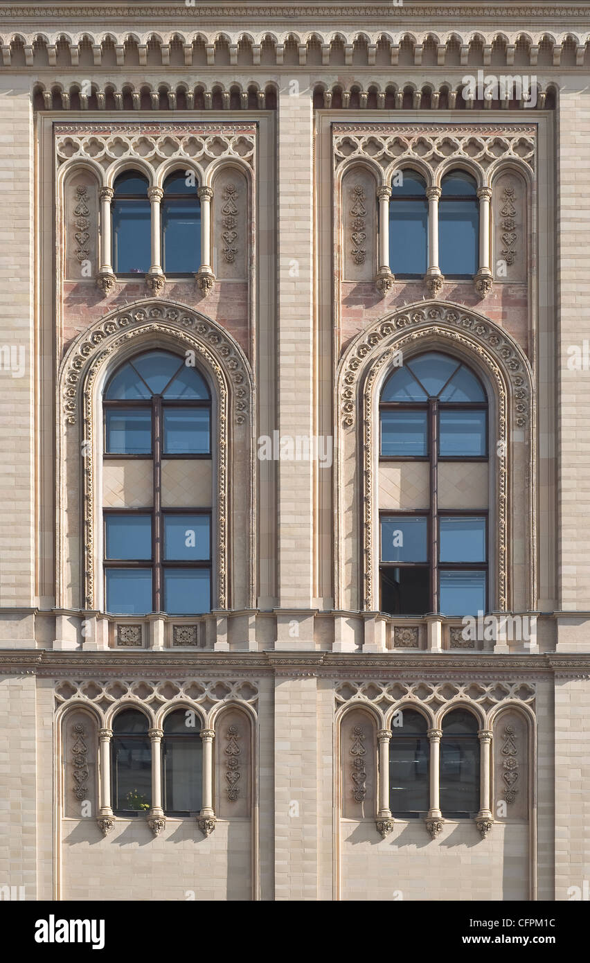 Neo-gotischen Architektur des Upper Bavaria Regierungsgebäude Stockfoto