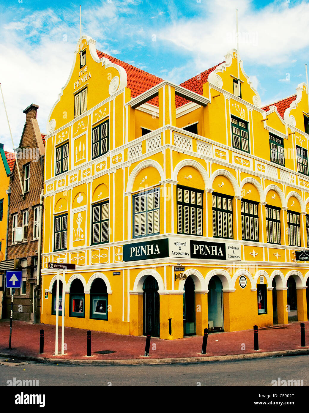 Das Penha Gebäude in Willemstad. Stockfoto