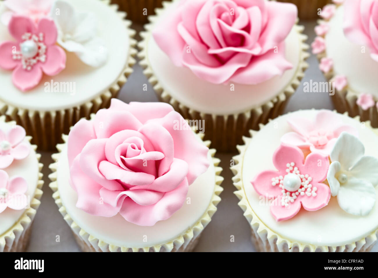 Hochzeit cupcakes Stockfoto