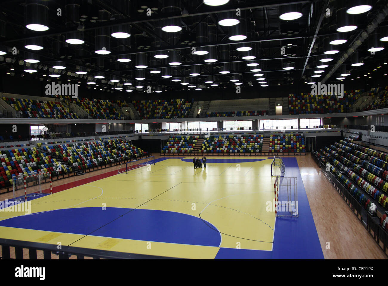 Die Copper Box (Handball Arena) ist ein Veranstaltungsort für die Olympischen Sommerspiele 2012 in London. Stockfoto