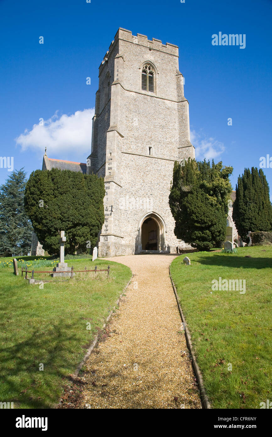 Pfarrkirche St. Mary, Clopton, Suffolk Stockfoto