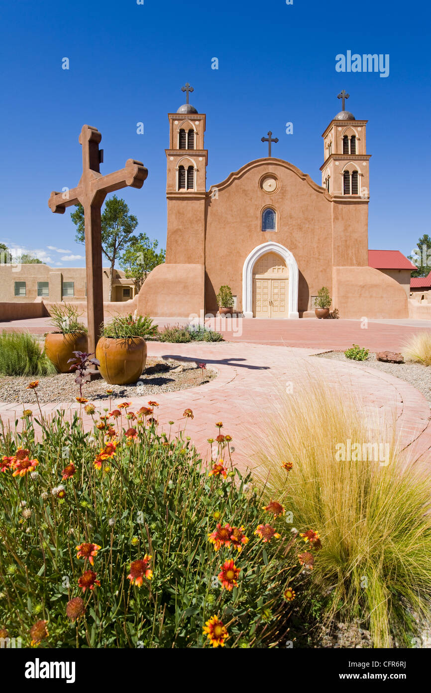 San Miguel Mission, Socorro, New Mexico, Vereinigte Staaten von Amerika, Nordamerika Stockfoto