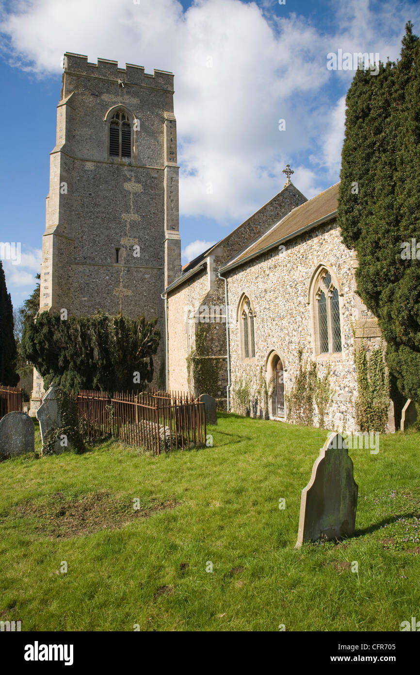St. Mary, Clopton, Suffolk England, UK-Pfarrkirche Stockfoto