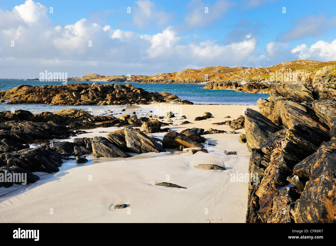 Großes Bernera Strand, Isle of Lewis, Western Isles, Schottland, Vereinigtes Königreich, Europa Stockfoto