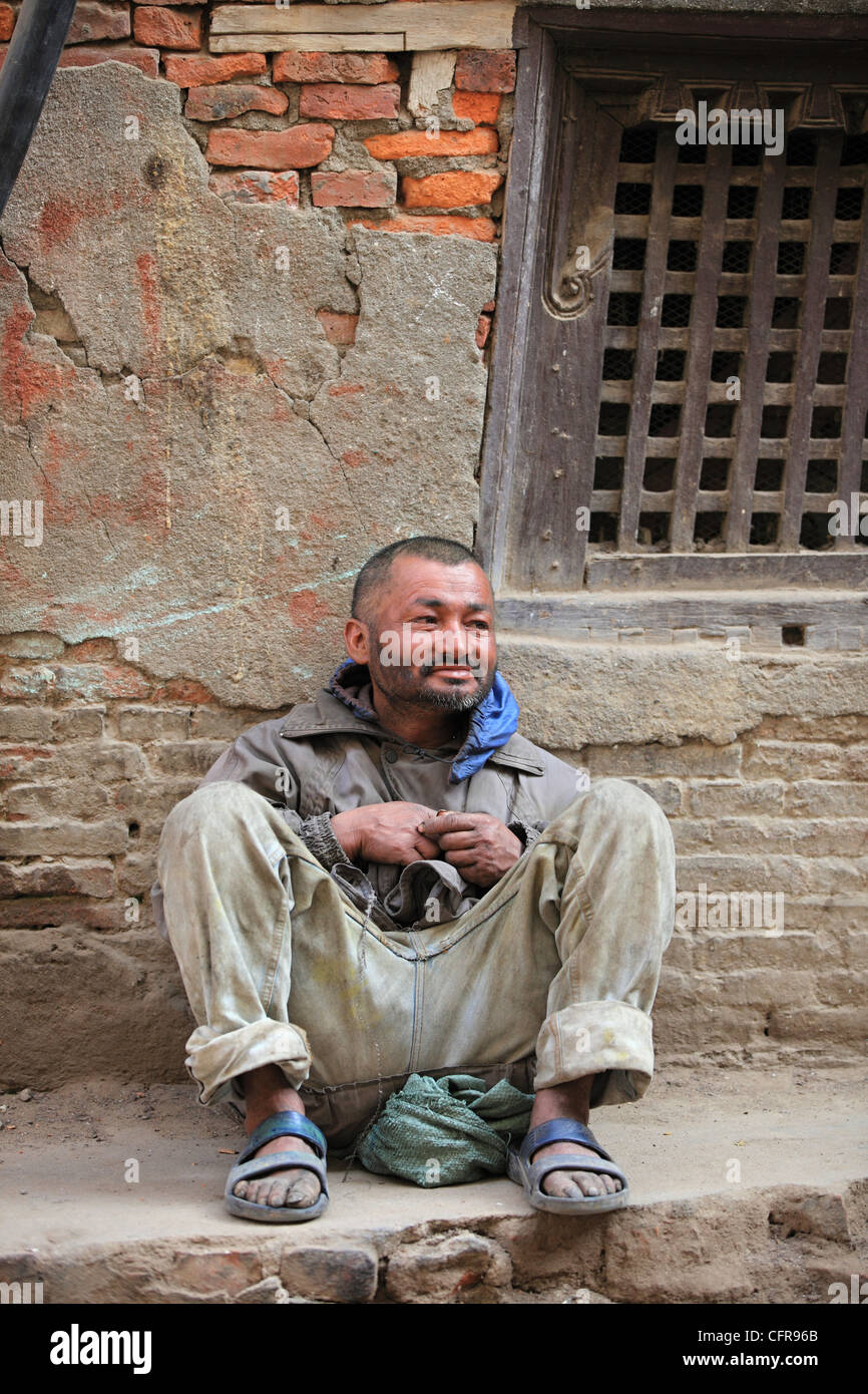 Obdachlos in Kathmandu-Nepal Stockfoto