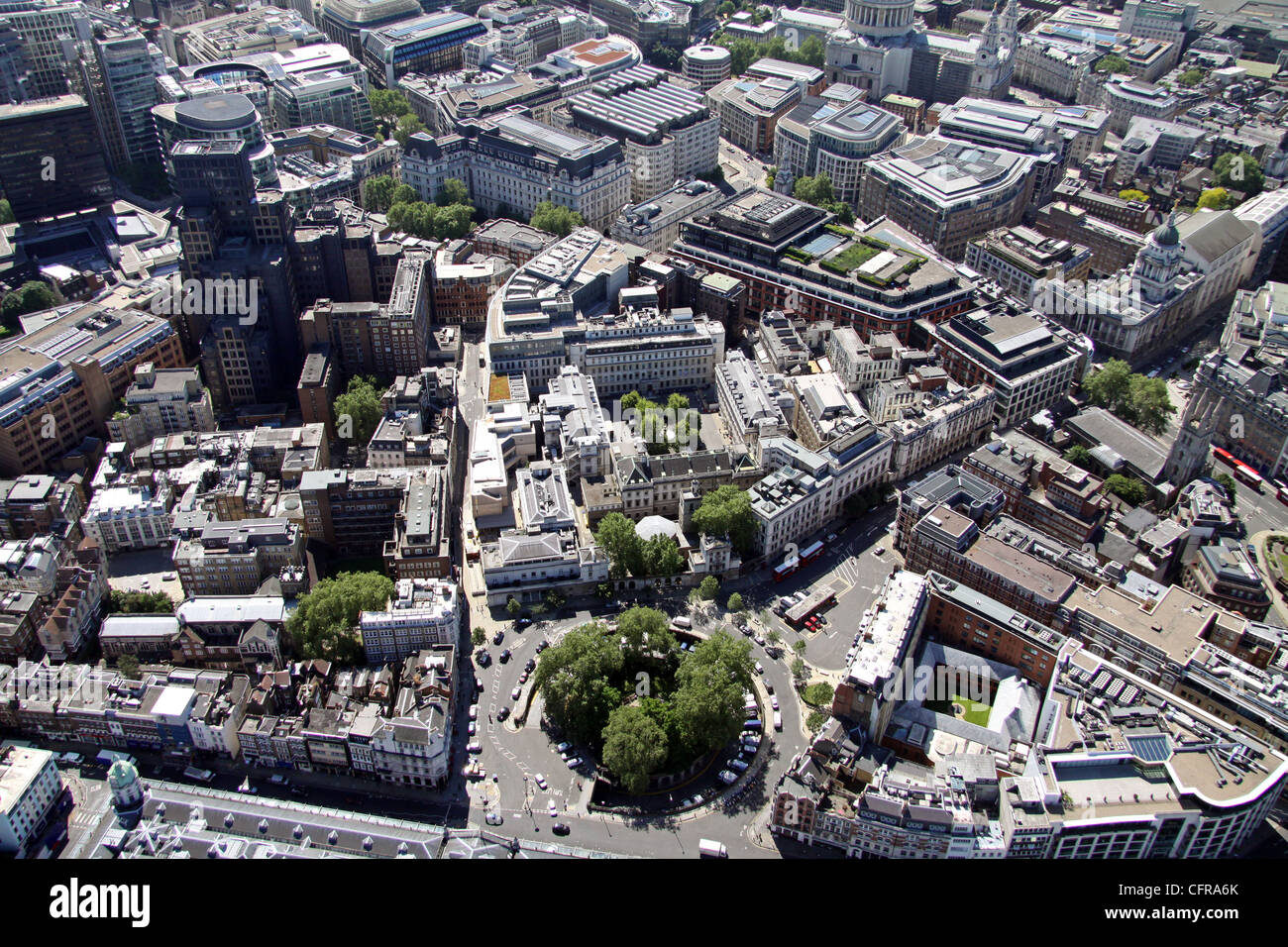 Luftaufnahme von St. Barts Hospital in London Stockfoto