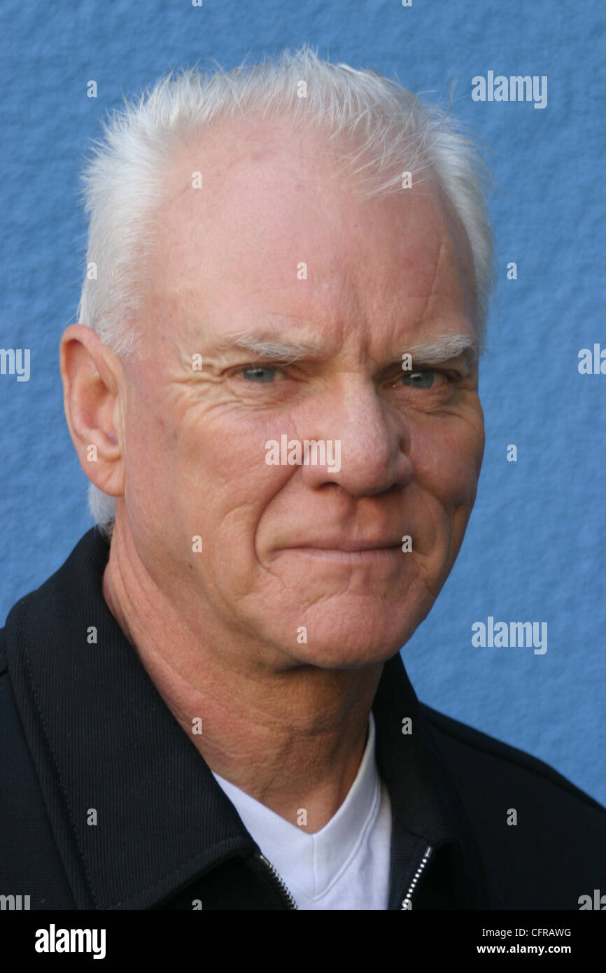 Malcolm McDowell, US-amerikanischer Schauspieler und Filmstar. Stockfoto
