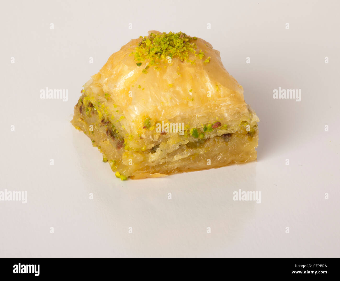 Baklava, machte türkische Dessert aus dünnen Teig, Nüssen und Honig Stockfoto