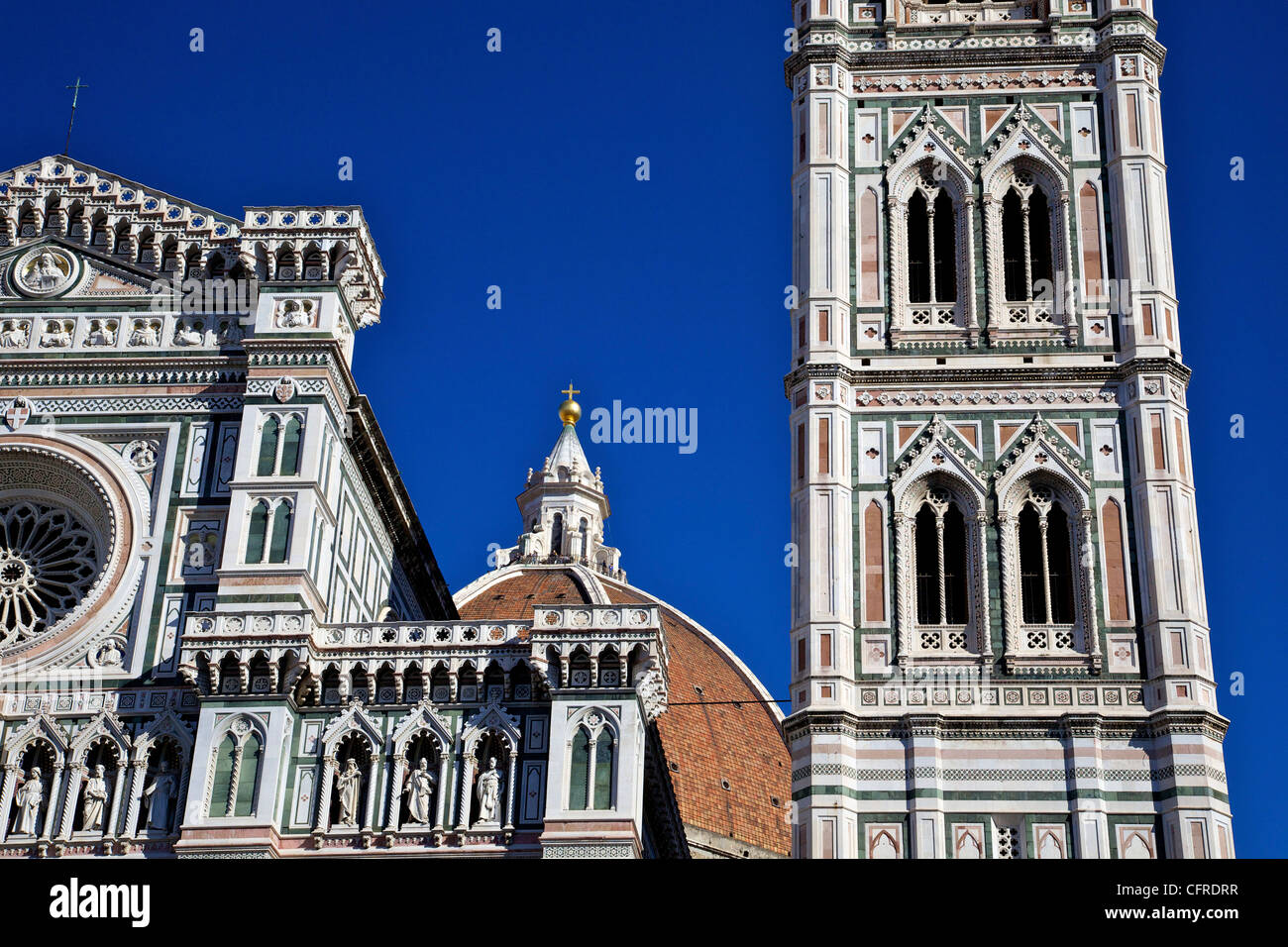 Campanile di Giotto, Glockenturm, Toskana, Italien, Europa Stockfoto