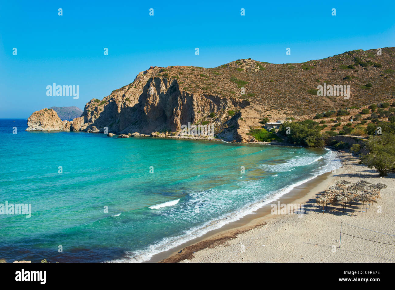 Plathiena Strand, Milos, Cyclades Inseln, griechische Inseln, Ägäis, Griechenland, Europa Stockfoto