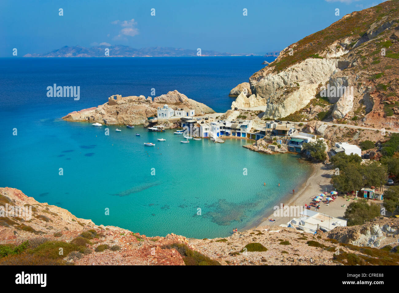 Firopotamos, Milos, Cyclades Inseln, griechische Inseln, Ägäis, Griechenland, Europa Stockfoto