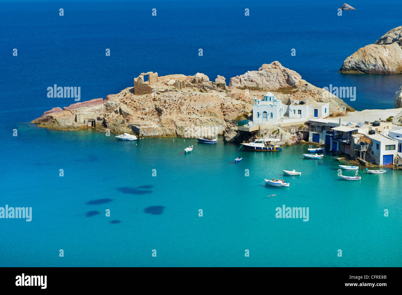 Firopotamos, Milos, Cyclades Inseln, griechische Inseln, Ägäis, Griechenland, Europa Stockfoto