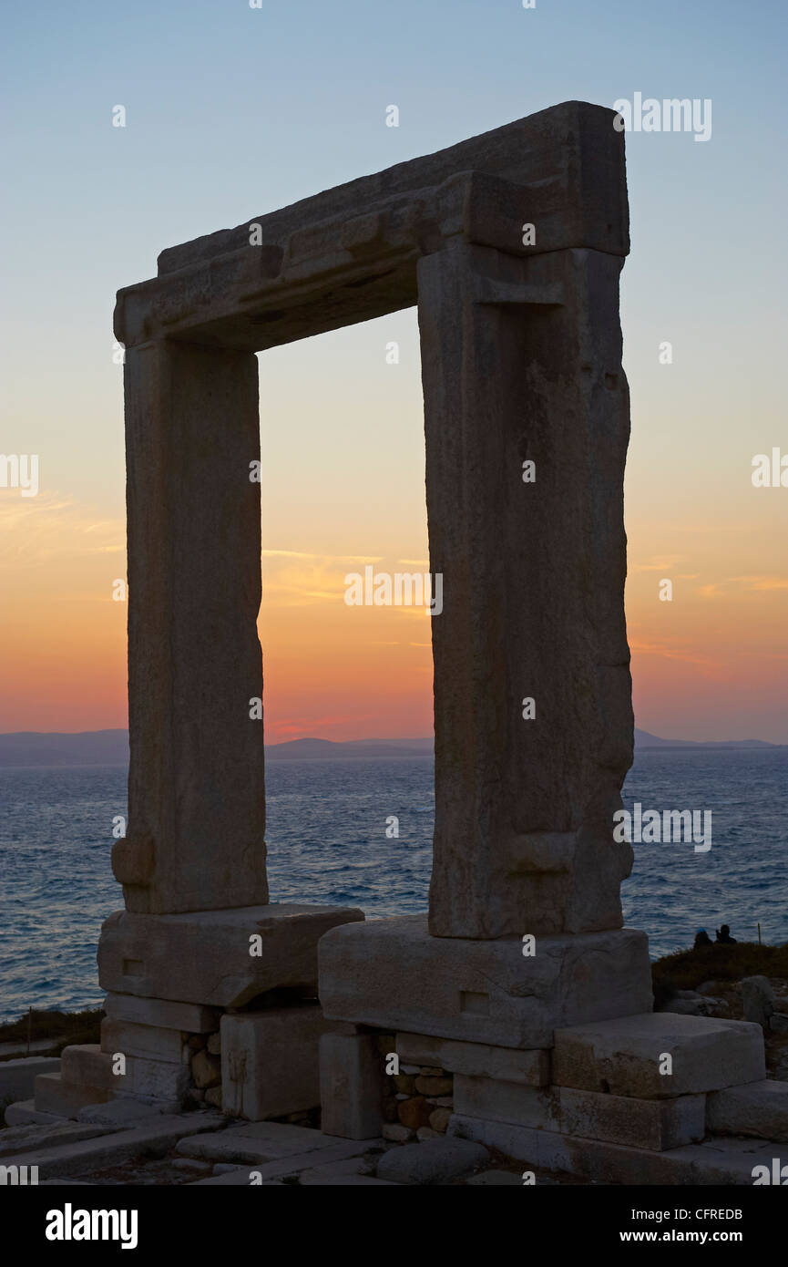 Gateway, Tempel des Apollo, an der archäologischen Stätte, Naxos, Kykladen, griechische Inseln, Ägäis, Griechenland, Europa Stockfoto
