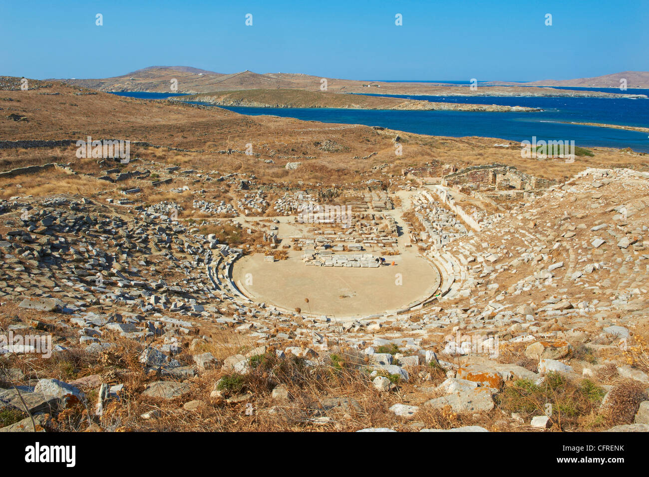 Theater, Kykladen, griechische Inseln, Ägäis, Griechenland, Europa Stockfoto