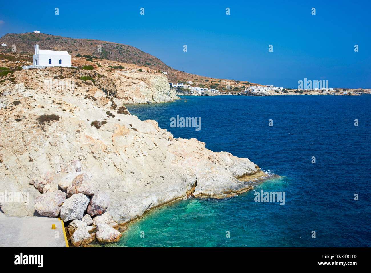 Chora, Kimolos, Cyclades Inseln, griechische Inseln, Ägäis, Griechenland, Europa Stockfoto