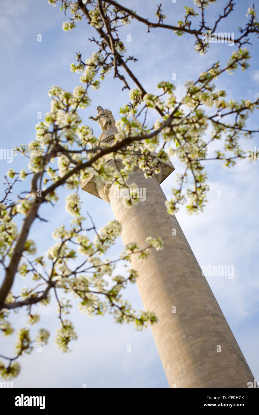 Washington Monument, wurde 1829, Baltimore, Maryland, erste Denkmal in USA, George Washington zu Ehren Stockfoto