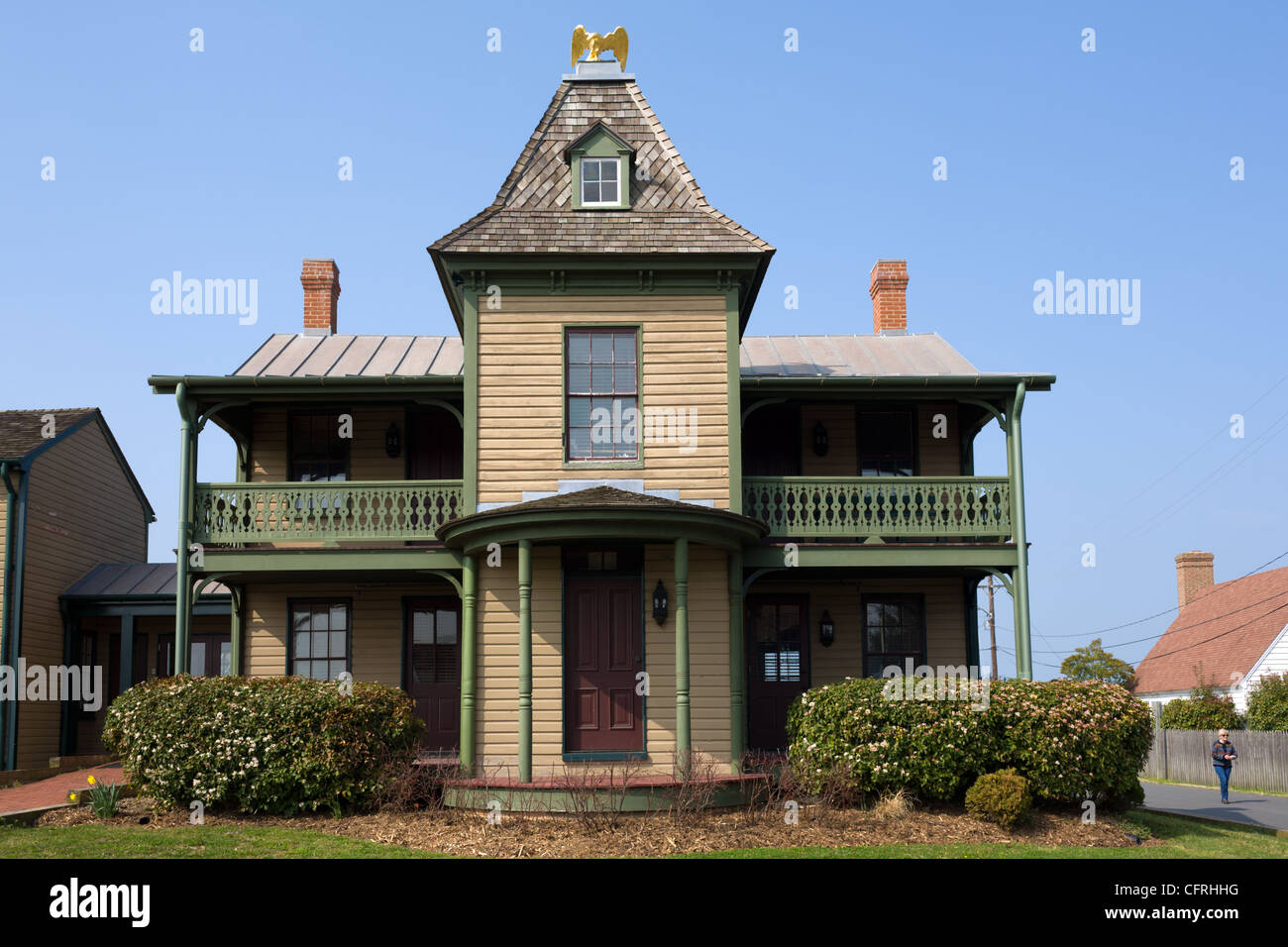 Historische Häuser der Marine Point, St. Michaels, Maryland, Talbot County, Ostufer Stockfoto