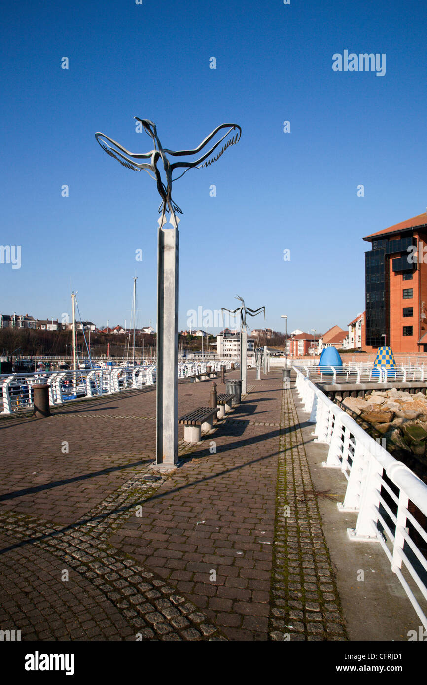 Moderne Sea Bird Skulptur bei Sunderland Marina Sunderland England Stockfoto