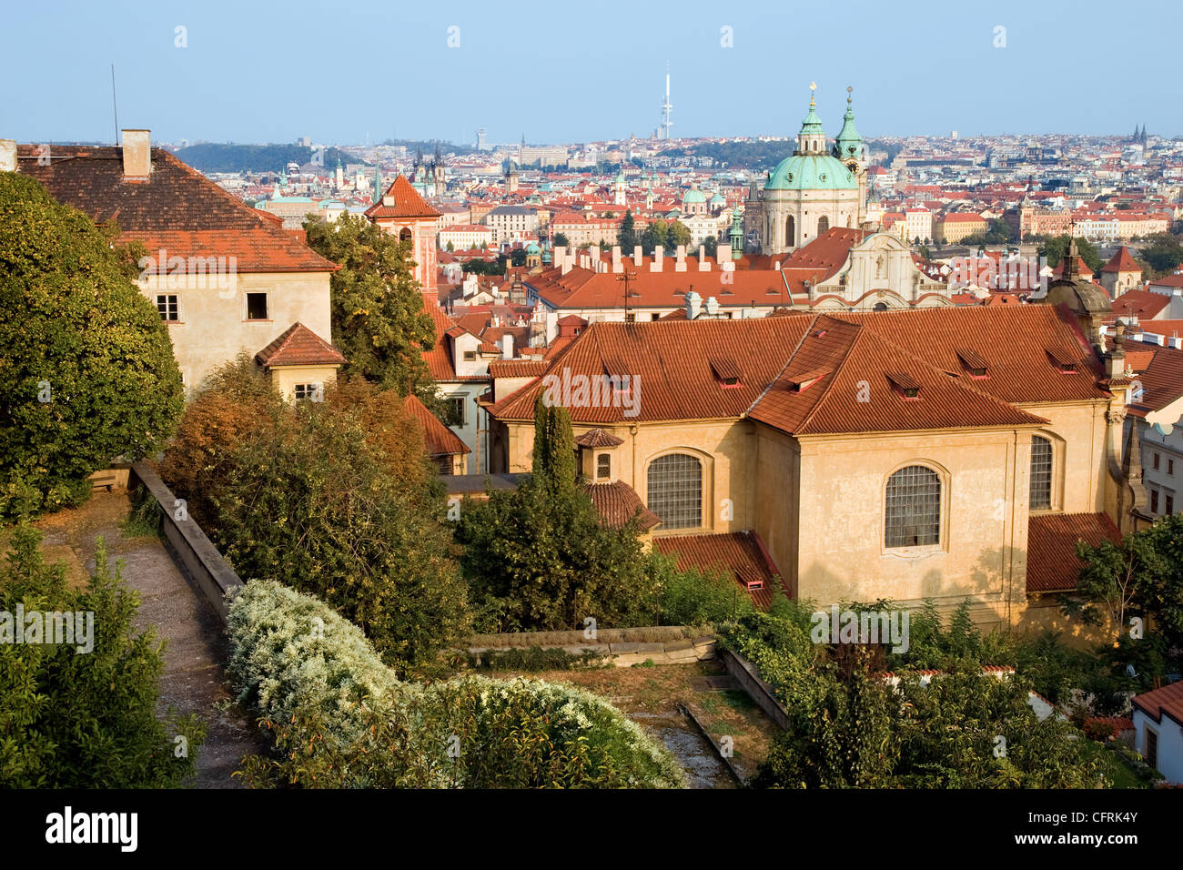 Prag in Tschechien, Blick von der Prager Burg. Stockfoto
