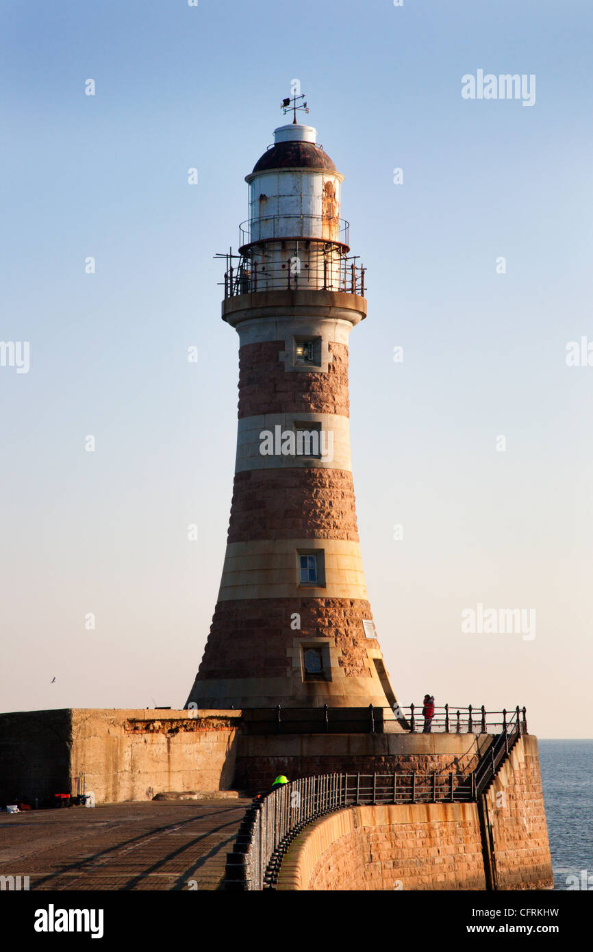 Roker Leuchtturm Sunderland England Stockfoto