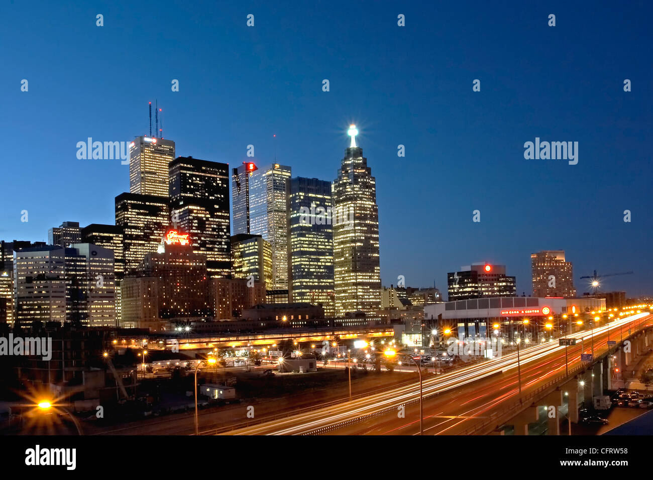 Skyline der Stadt vom Harbourfront, Toronto, Ontario Stockfoto