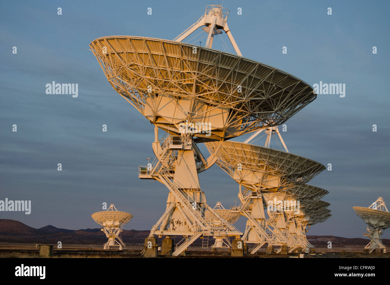 VLA, Very Large Array Radioteleskope, Teil NRAO, National Radio Astronomy Observatorien Stockfoto