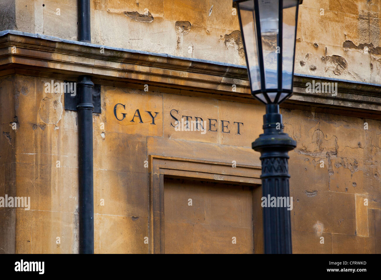 Gay Street Zeichen, Gay Street, Bath, SOmerset Stockfoto