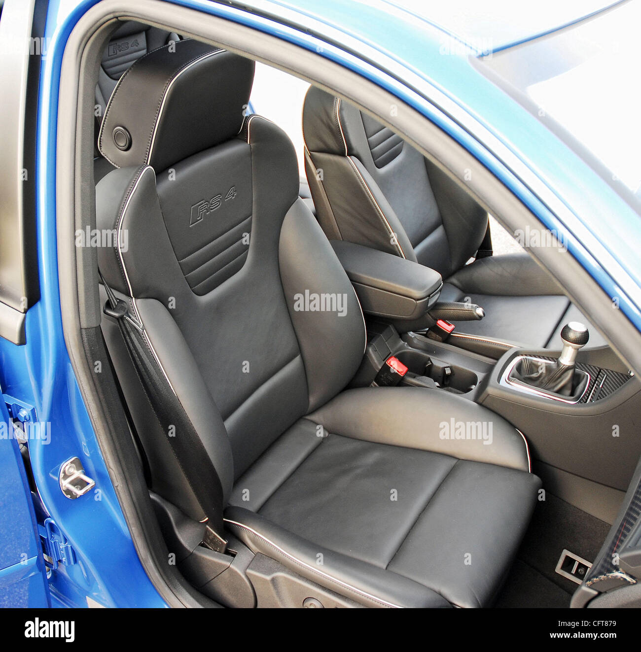 Recaro Sport Leder Vordersitze Eimer 2007 Audi Rs4 Stockfoto