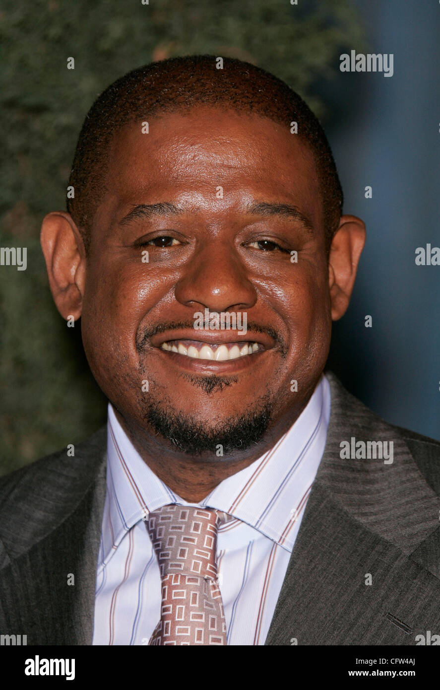 OSCARS 2007 - Schauspieler in einer führenden Rolle. Kandidat: FOREST WHITAKER - der letzte König von Schottland. NOMINIERTEN ROLLE. Forest Whitaker spielt Idi Amin, der berüchtigten ugandische Diktator, dessen charismatischen Persönlichkeit die grausame Brutalität seines Handelns maskieren kann nicht. Im Bild: 5. Februar 2007 - Beverly Hills, CA, USA Stockfoto