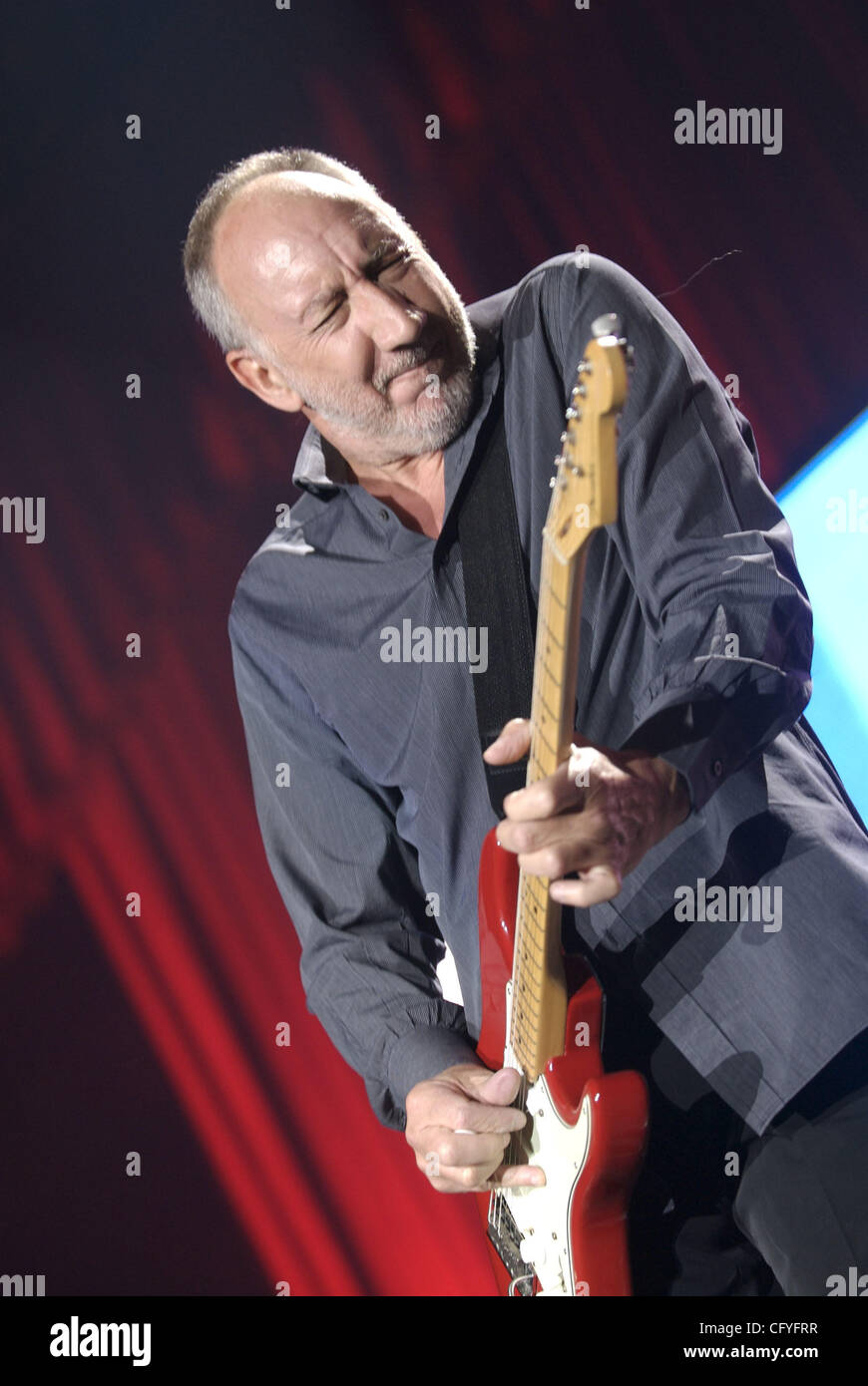 Madrid. Spanien. Palacio de Los Deportes. The Who, die Band von Pete Townshend und Roger Daltry, Leistung in Madrid Stockfoto