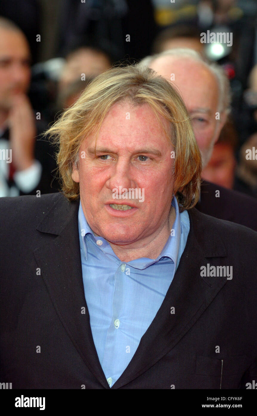 Gérard DEPARDIEU bei den Filmfestspielen von Cannes 2007, für "A Mighty Heart" Premiere. Stockfoto