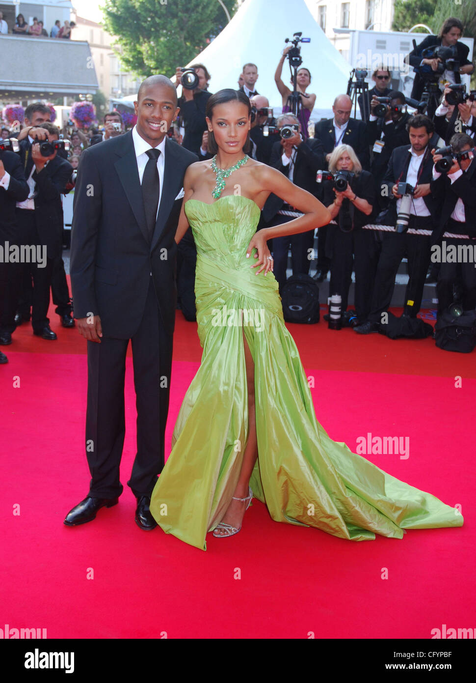Nick Cannon und Selita Ebanks Stockfoto
