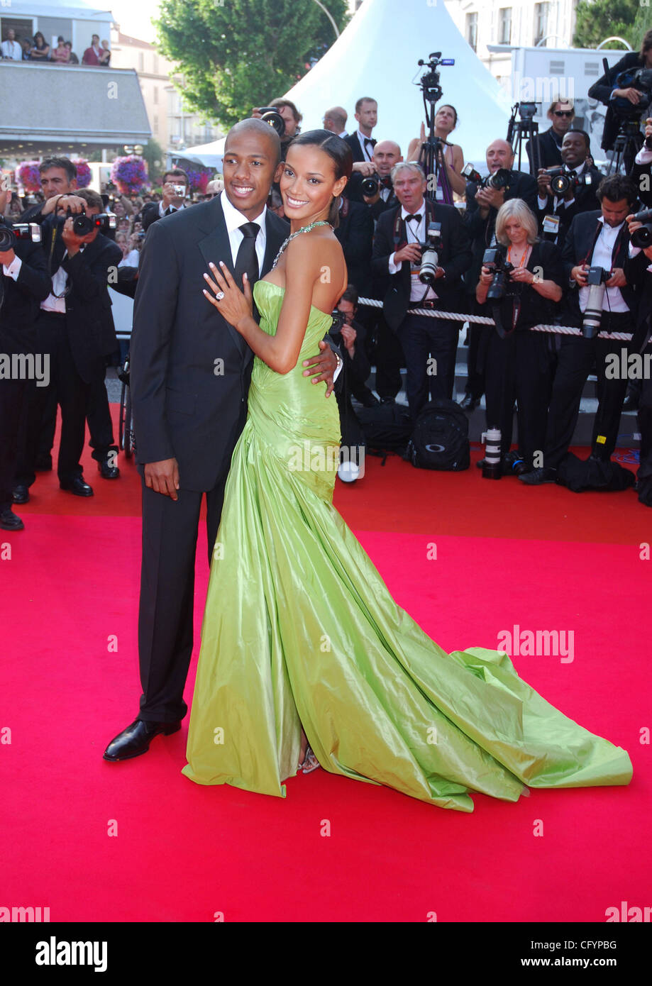 Nick Cannon und Selita Ebanks Stockfoto