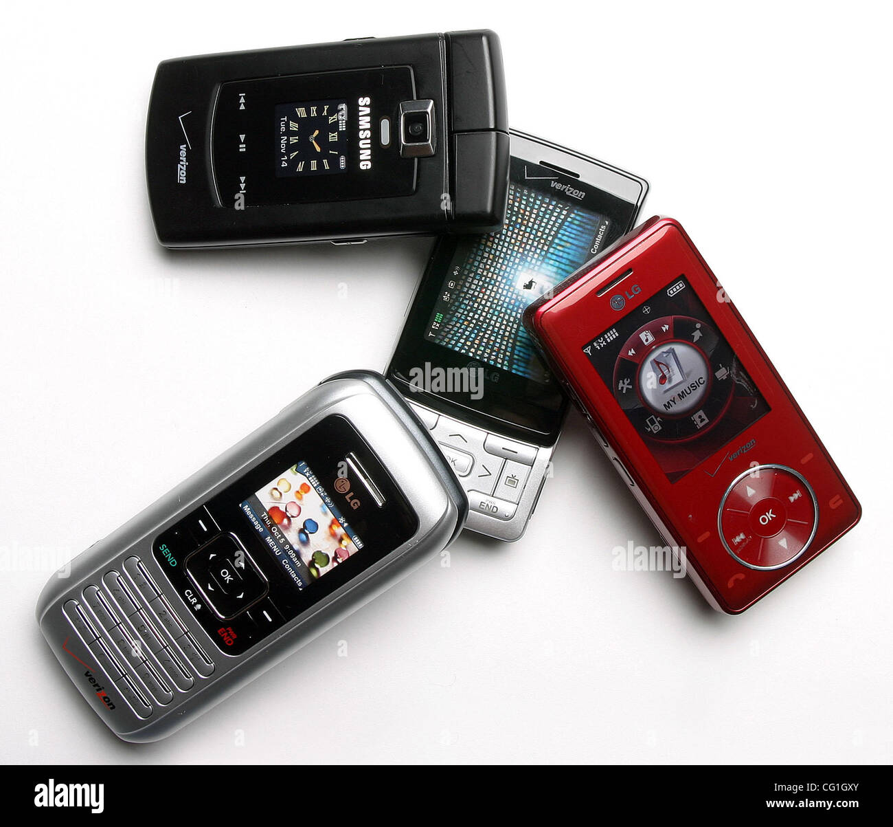 STUDIO 081507 BIZ TECH Foto Vorizon Telefone werden verwendet, um