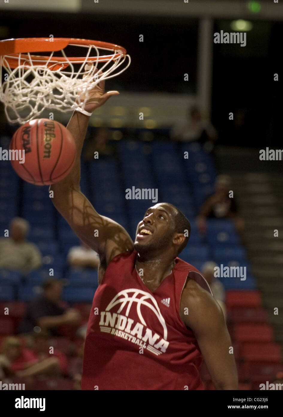 DJ-weiß der Indiana University bei Mittwoch nachmittags Praxis vor der 1. Runde der Herren NCAA Basketball Championship Western Regional in Arco Arena in Sacramento, Kalifornien.  Sacramento Bee Foto von Jose Luis Villegas 13. März 2007 Stockfoto